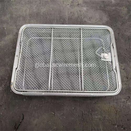 China Welded Stainless Steel Wire Basket with Handle Factory